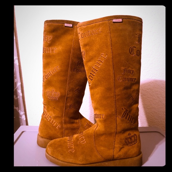 Juicy Couture Camel Tall Suede Boots - Picture 3 of 9